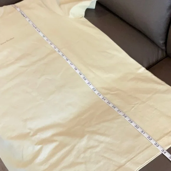 Acne Studios Logo T-Shirt Dress vanilla yellow - Picture 6 of 7